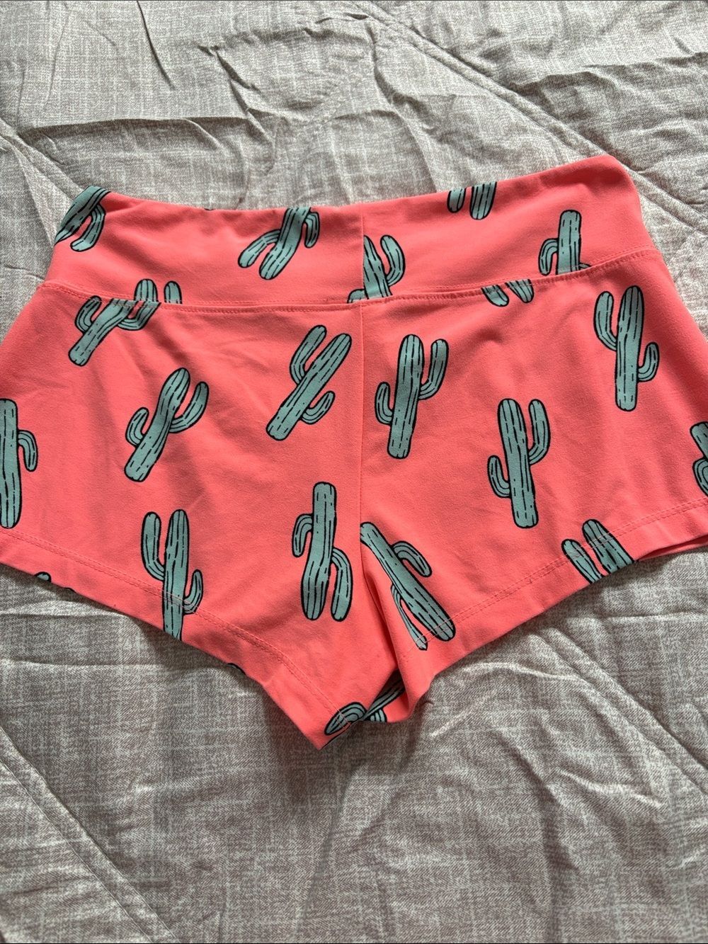 Pink Cactus Print Booty Shorts